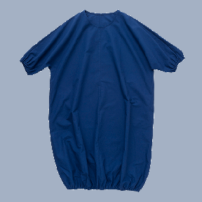 ゴム入りワンピース（青）