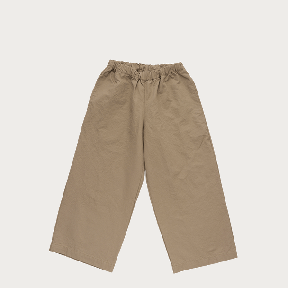 綿麻の幅広パンツ（うすいベージュ）