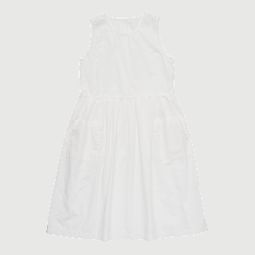 タックスカートワンピース（白）
