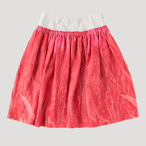 麻のギャザースカート（草のプリント）