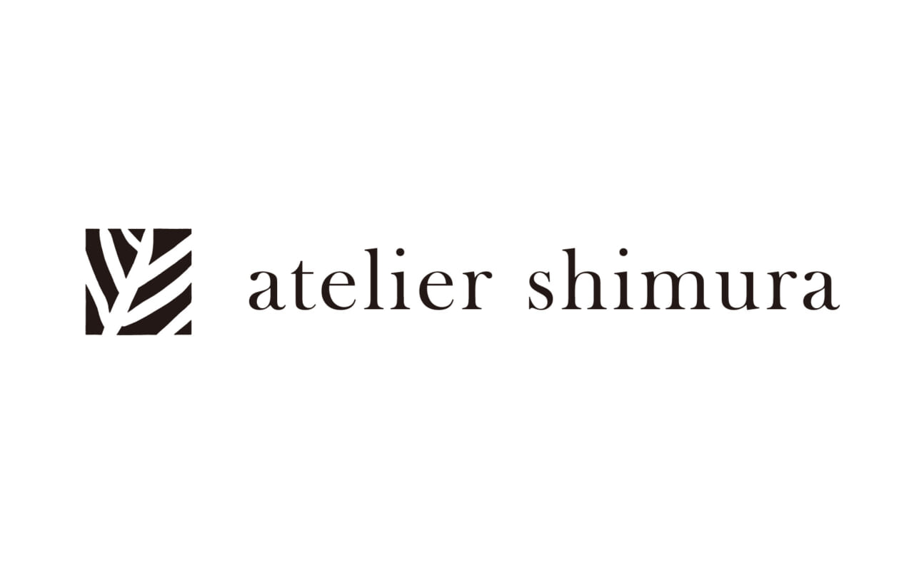 ▲葛西薫さんデザインのブランドロゴ。
「atelier shimura の創作物は、すべて命あるものからの賜物。
自然との永遠のつながりの象徴として、
強く太い葉脈をatelier shimuraのシンボルとした。」