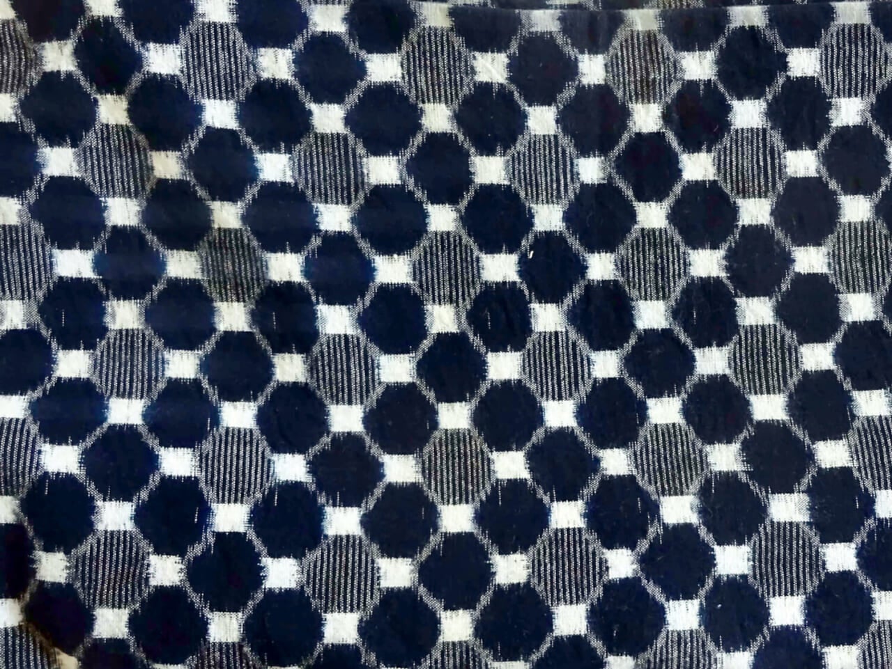 豆腐つなぎ文絣着物　明治・大正期　村穂久美雄氏蔵