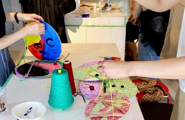 ▲GALLERY MOE 個展でのワークショップ（2024）