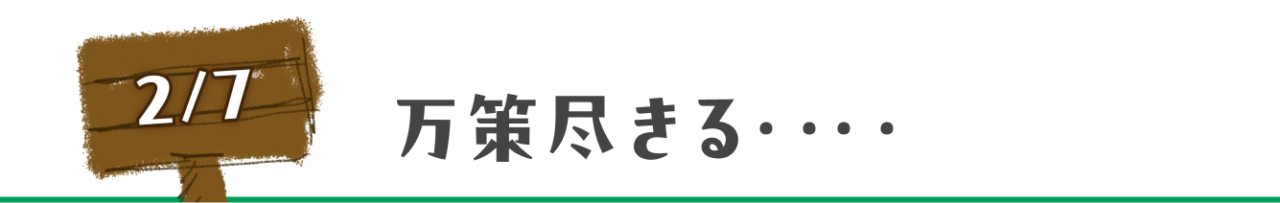 ２月７日　万策尽きる‥‥