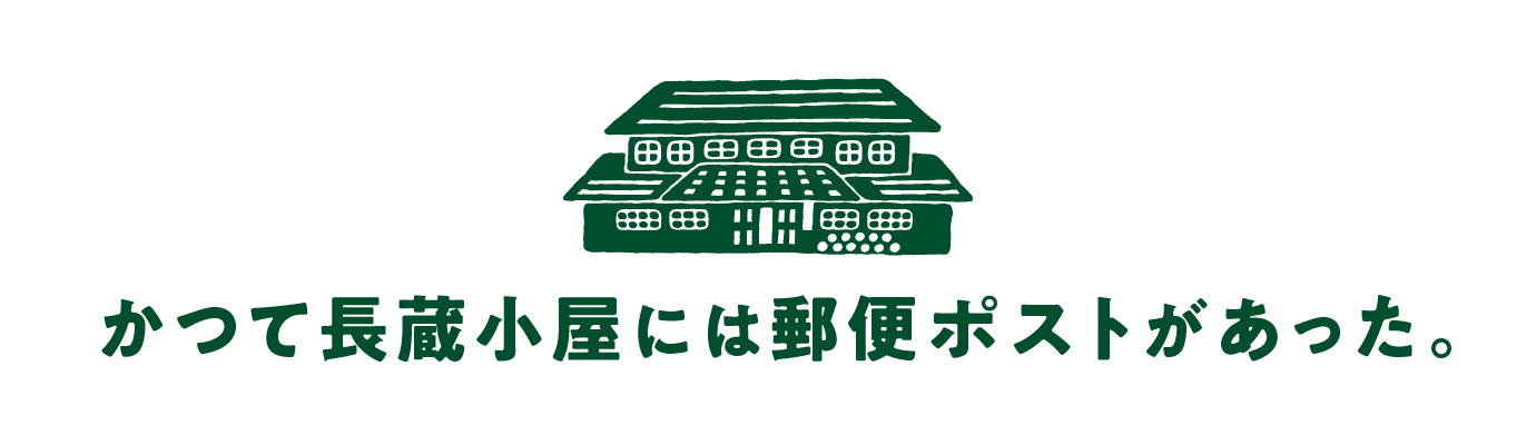 かつて長蔵小屋には郵便ポストがあった。