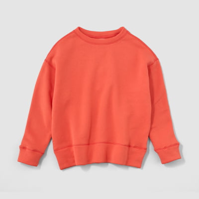 レディス クルーネックプルオーバー コーラル