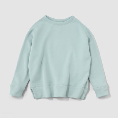 レディス クルーネックプルオーバー スモークブルー