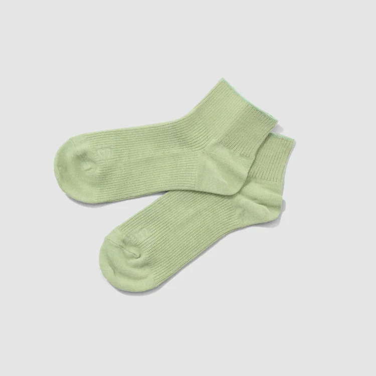 〈O2〉× mioasse ショートソックス セージグリーン