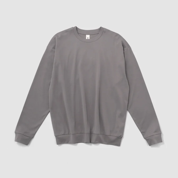 〈O2〉Tee "Rosy"  ジェンダーレス ロングスリーブＴ スチールグレー