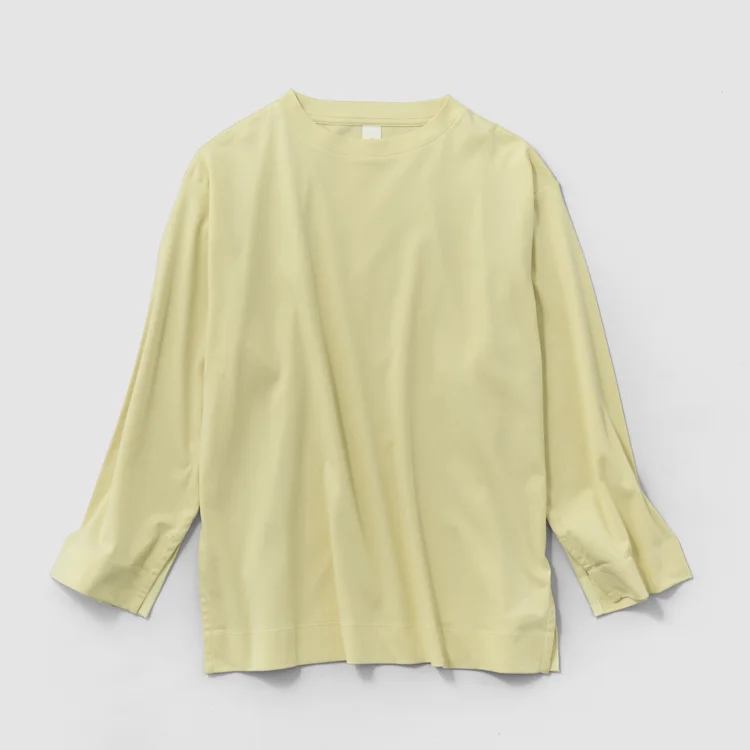 〈O2〉Tee "Rosy"  レディス スリットスリーブＴ クリームイエロー