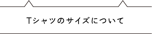 Tシャツのサイズについて