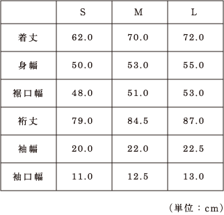 サイズ表