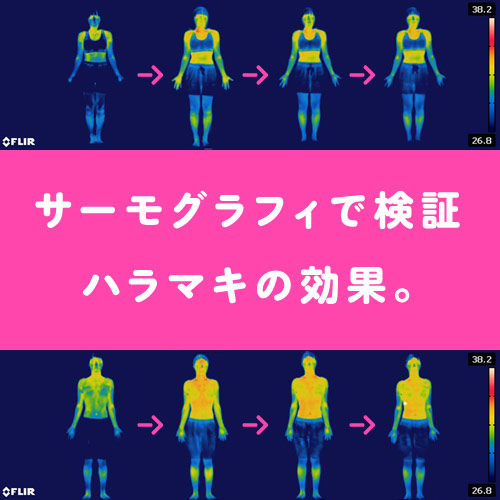 サーモグラフィで検証ハラマキの効果