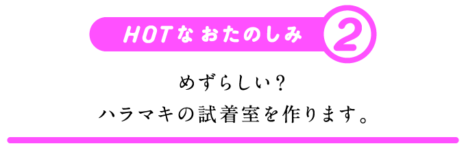 HOTなおたのしみ（２）めずらしい？ハラマキの試着室を作ります。