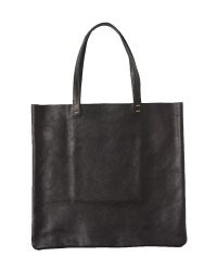 革のトートバッグ（黒）