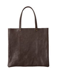 革のトートバッグ（茶）