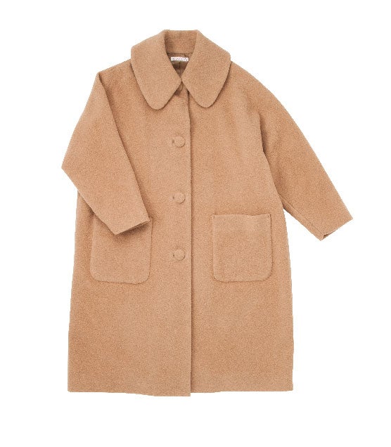あたらしい丸襟コート（キャメル）