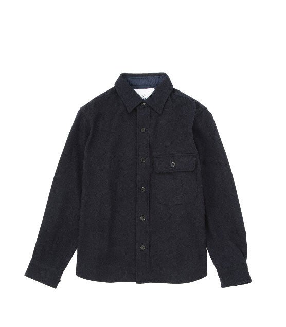 A.のウールシャツジャケット（紺）