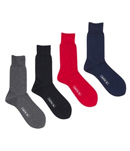 綿の靴下（赤・グレー・紺・黒）
