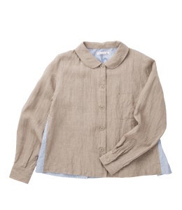 麻とコットンのシャツブルゾン