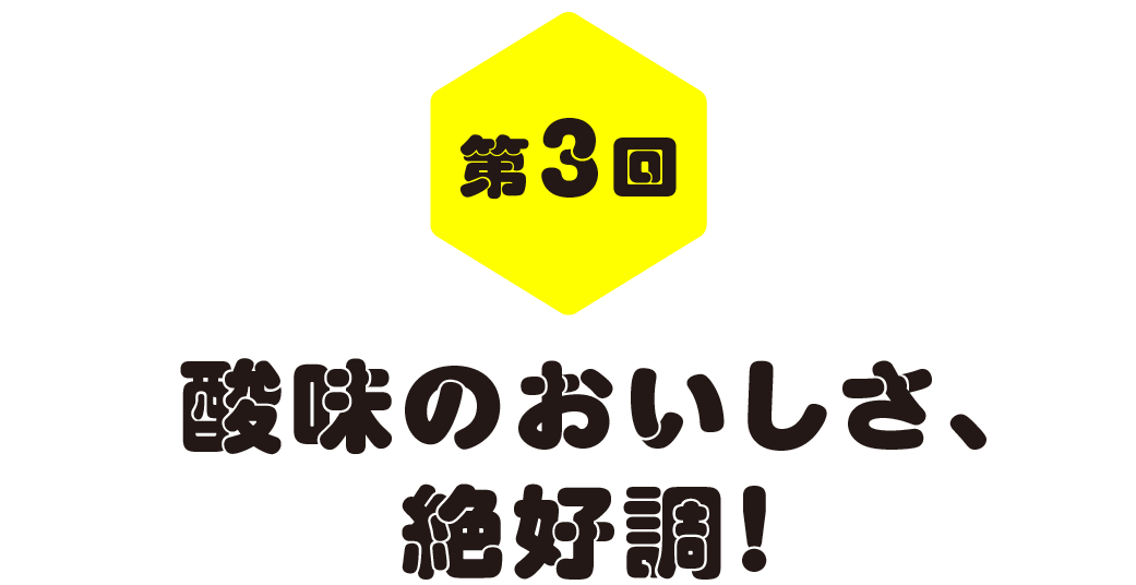 第３回　酸味のおいしさ、絶好調！