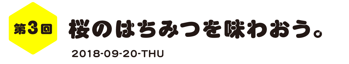 第３回　桜のはちみつを味わおう。