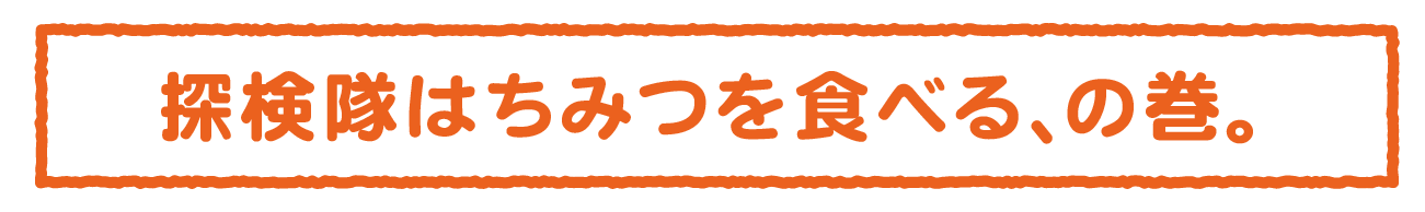 はちみつ探検隊　探検隊はちみつを食べる、の巻。