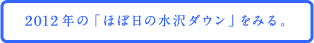 2012年の「ほぼ日の水沢ダウン」をみる。