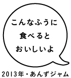 こんなふうに食べるとおいしいよ（2013年・あんずジャム）