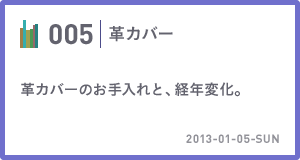 005　革カバーのお手入れと、経年変化。