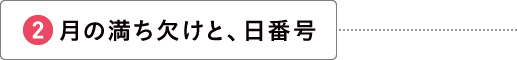 月の満ち欠けと、日番号