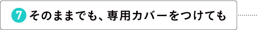 そのままでも、専用カバーをつけても