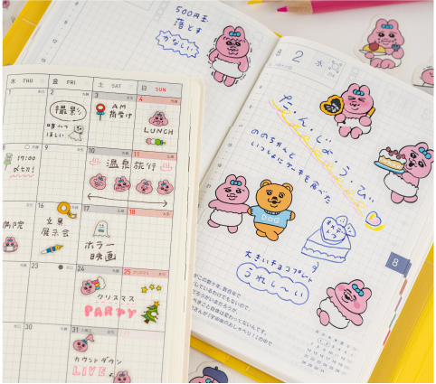 Opanchu Usagi Plans & Emotions Sticker Set