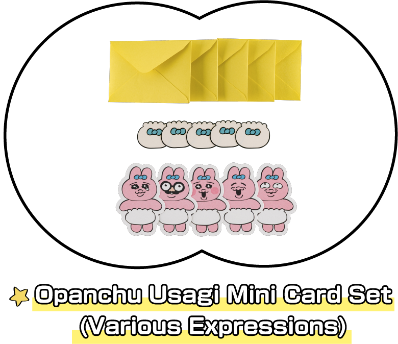 Opanchu Usagi Mini Card Set (Various Expressions)