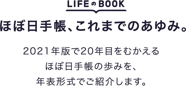 ほぼ日手帳、これまでのあゆみ。
