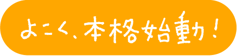 よこく、本格始動！