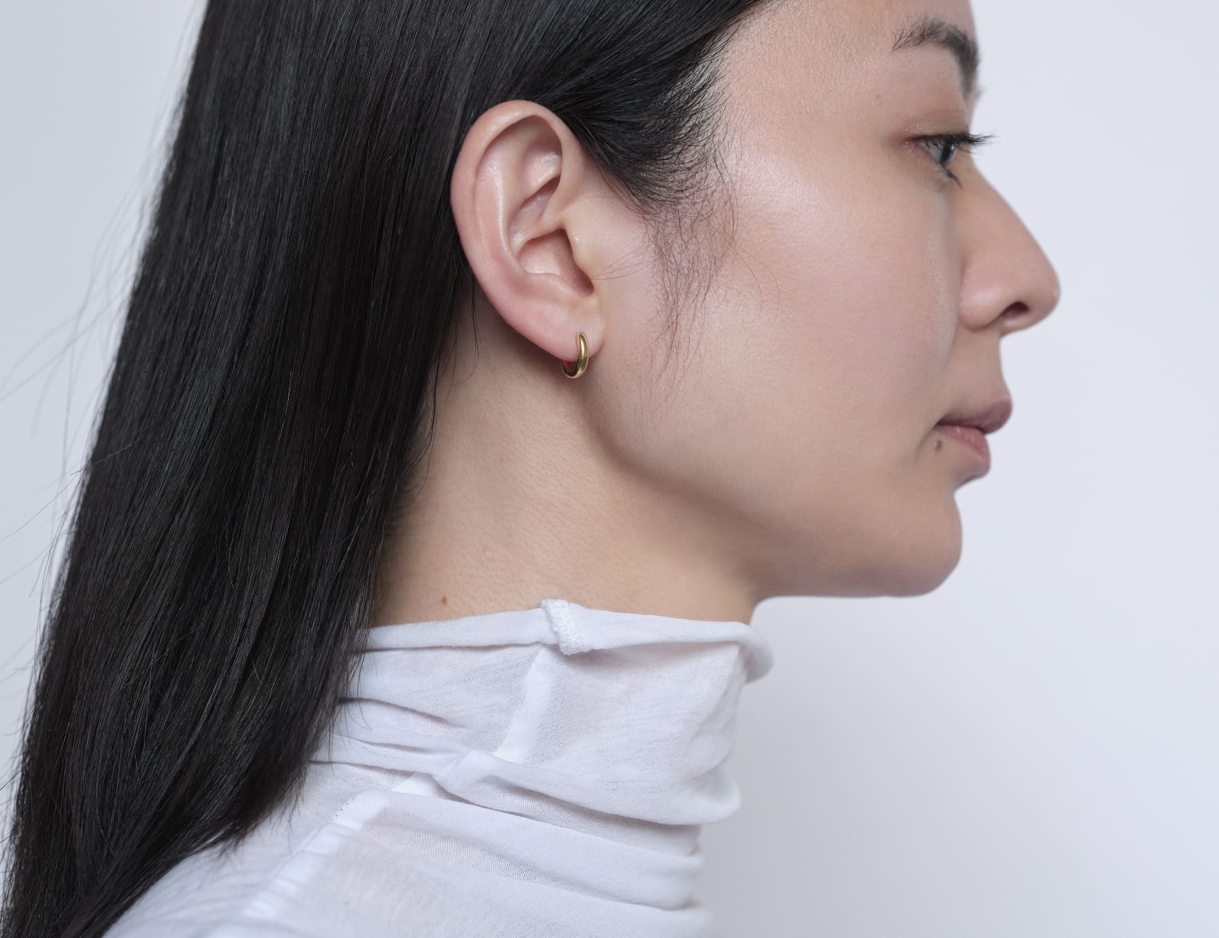 ひとさじのジュエリー une pincée | Hoop Pierce・glacé 12mm／10kt Gold の画像