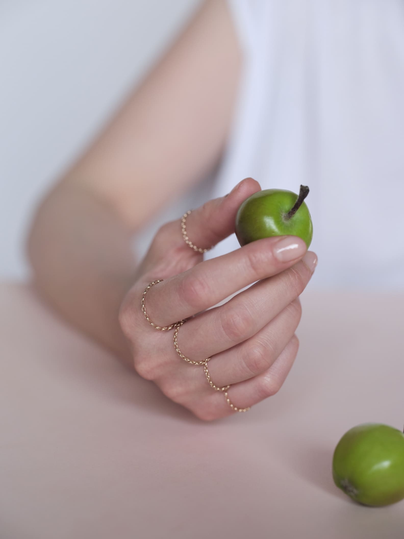 ひとさじのジュエリー une pincée Gold Collection - glacé - | ゴールド チェーンリング - narrow の画像１