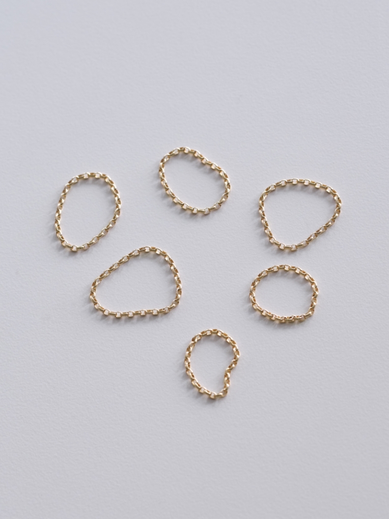 ひとさじのジュエリー une pincée Gold Collection - glacé - | ゴールド チェーンリング - narrow の画像２