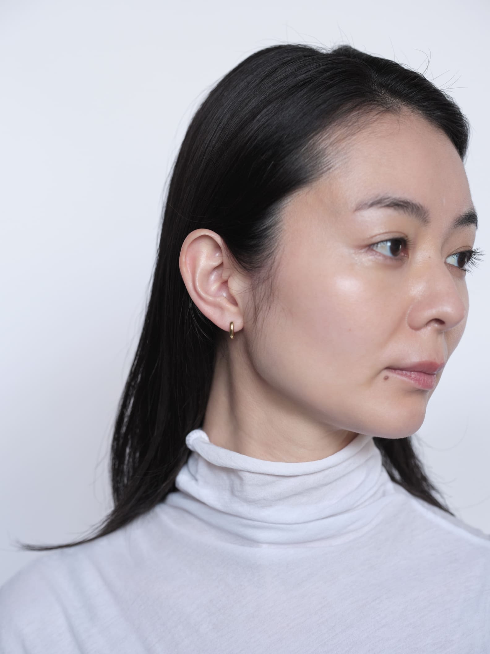 ひとさじのジュエリー une pincée Gold Collection - glacé - | フープピアス ・グラッセ - 12mm の画像１