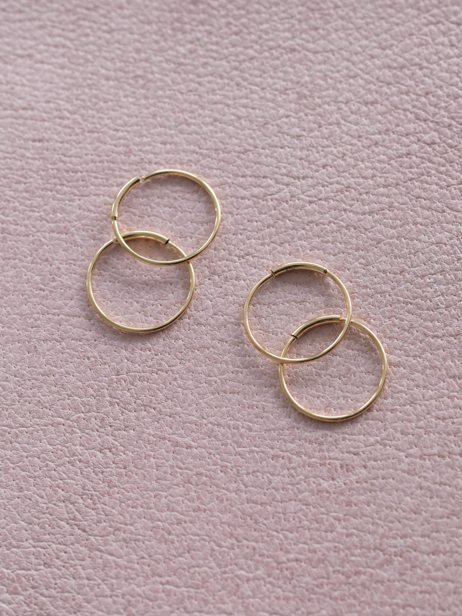 ひとさじのジュエリー une pincée Gold Collection - glacé - | フープピアス・グラッセ - 15mm の画像１