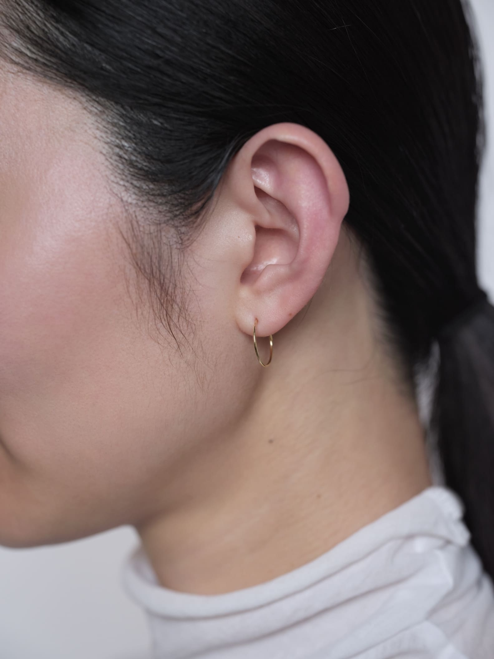 ひとさじのジュエリー une pincée Gold Collection - glacé - | フープピアス・グラッセ - 15mm の画像２