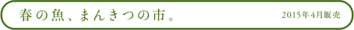 春の魚、まんきつの市。 2015年4月販売