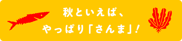 秋といえば、やっぱり「さんま」！