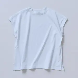 夏サラ モックネック アイスグレー