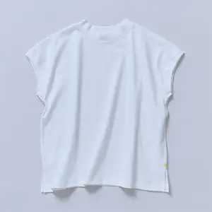 夏サラ モックネック オフホワイト