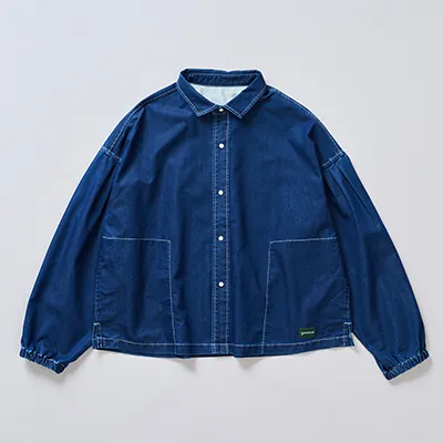 kazeブラウス インディゴデニム