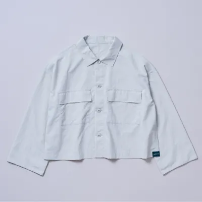 kazeショートシャツジャケット ミスト