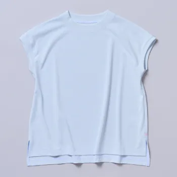 夏サラ モックネック アイスグレー