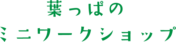 葉っぱのミニワークショップ